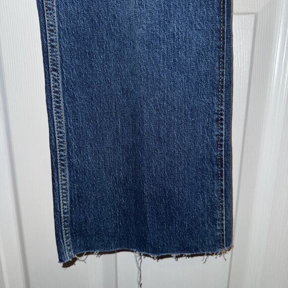 PILCRO Anthropologie Vintage Column High Rise Wide Leg Jeans Raw Hem Size 24P - Picture 3 of 6